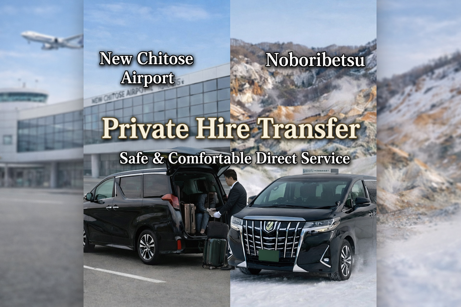 Noboribetsu: Private Transfer to/from New Chitose Airport(Flat Rate)